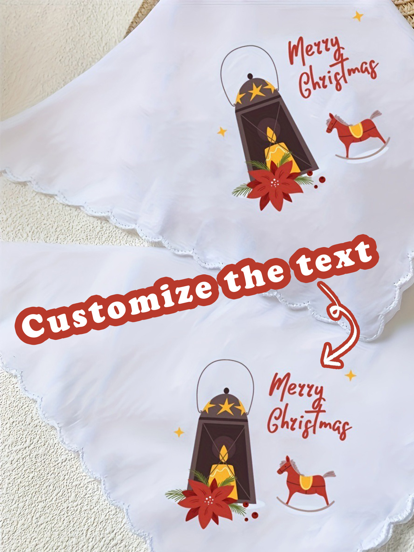 DIY Christmas themed handkerchief
